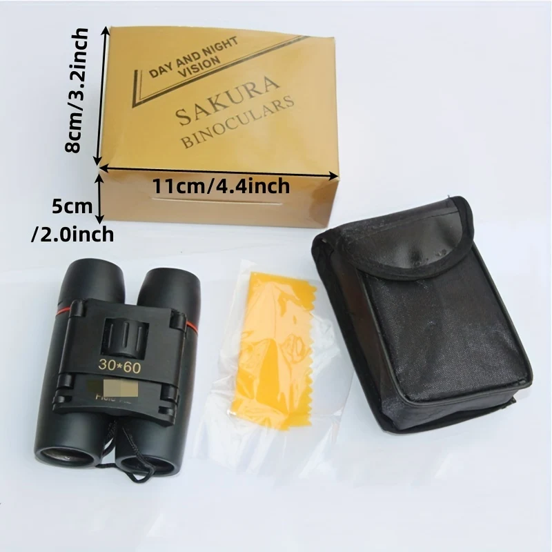 Binocolo 30x60 Per Adulti Mini Binocolo Compatto Per Adulti Osservazione Degli Uccelli Escursionismo Caccia Alla Fauna Selvatica Formato Tascabile Portatile Antiappannamento Impermeabile