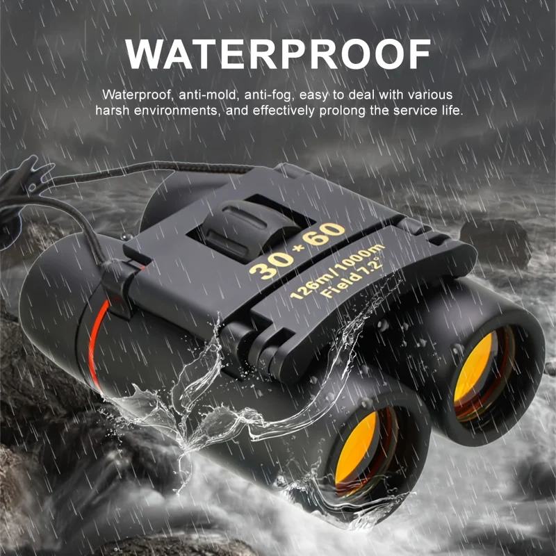 Binocolo 30x60 Per Adulti Mini Binocolo Compatto Per Adulti Osservazione Degli Uccelli Escursionismo Caccia Alla Fauna Selvatica Formato Tascabile Portatile Antiappannamento Impermeabile