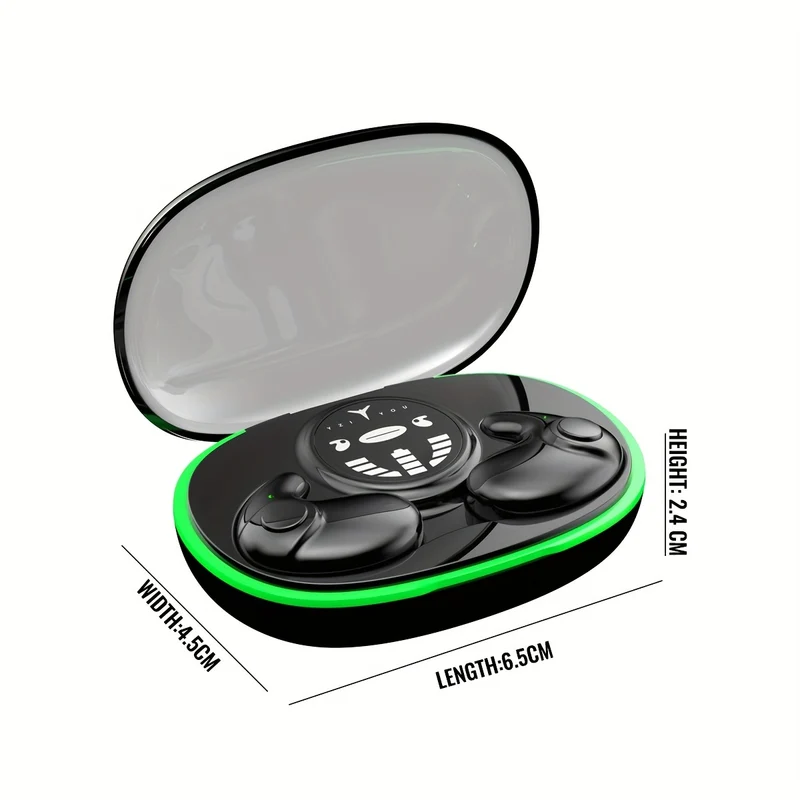Ultra-sottile Sleep Wireless HeadsetSuper Standby Wireless Headphones, On-Ear Sports Invisible Subwoofer Headphones Per IOS IPhone Android Game Low Latency Dual MIC Noise Reduction Sleep Earbuds
