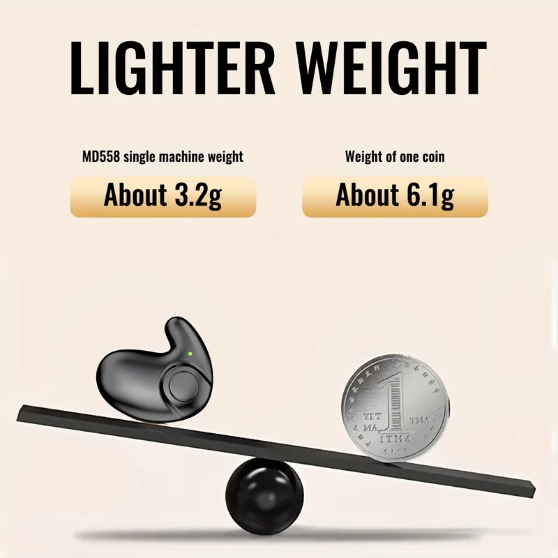 Ultra-sottile Sleep Wireless HeadsetSuper Standby Wireless Headphones, On-Ear Sports Invisible Subwoofer Headphones Per IOS IPhone Android Game Low Latency Dual MIC Noise Reduction Sleep Earbuds