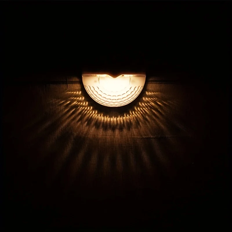 4 pacchi Luci solari da recinzione, luci solari da terrazza, luci solari da parete, alimentazione solare, montaggio a parete, per esterni, impermeabile, lampada da recinzione, illuminazione per recinzione, terrazza,