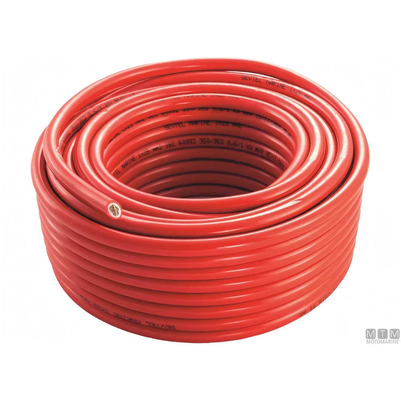 Cavo Batteria Marino CE 1x16 mm² in Rame Stagnato - Bobina 25/50 m
