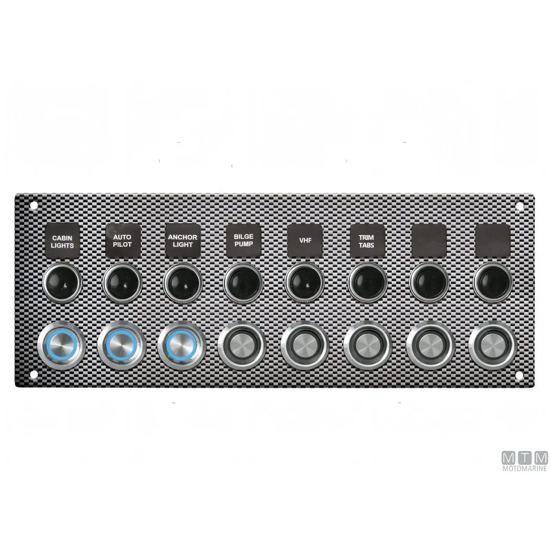 Pannello Quadro Elettrico MTM in Alluminio con Pulsanti Inox