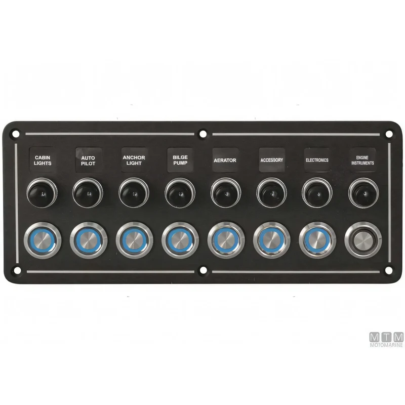 Pannello Quadro Elettrico MTM in Alluminio con Pulsanti Inox
