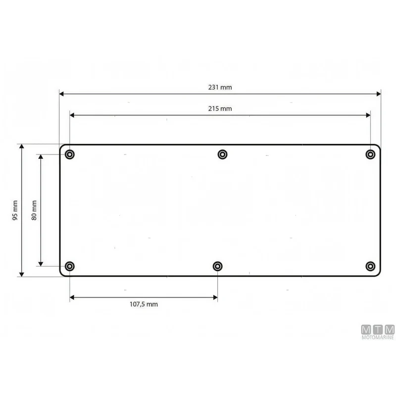 Pannello Quadro Elettrico MTM in Alluminio con Pulsanti Inox
