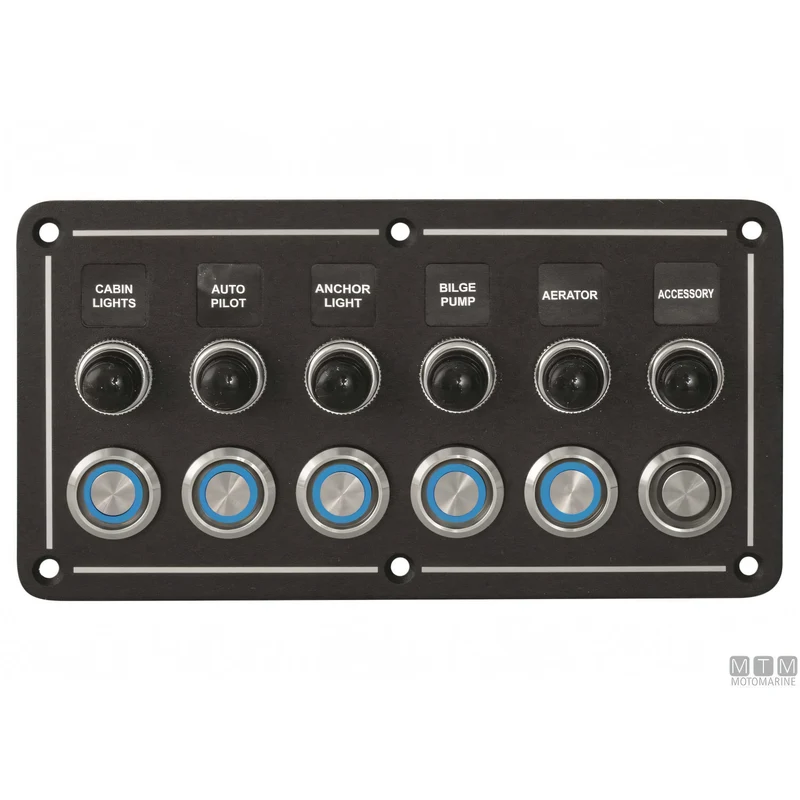 Pannello Quadro Elettrico MTM in Alluminio con Pulsanti Inox
