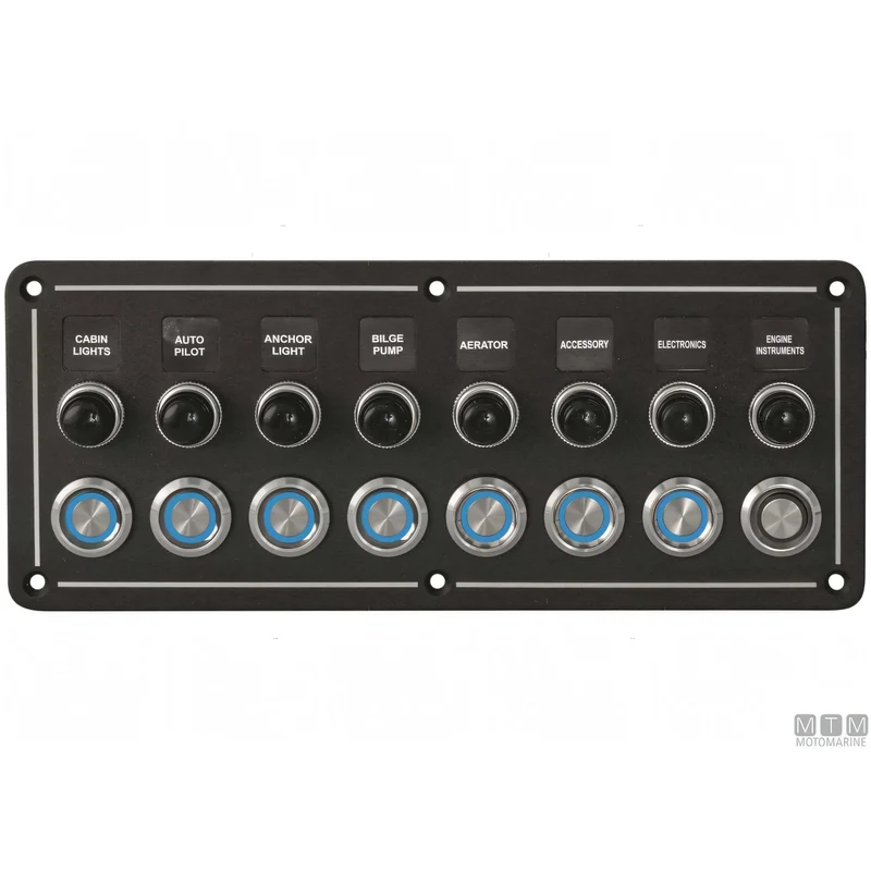 Pannello Quadro Elettrico MTM in Alluminio con Pulsanti Inox