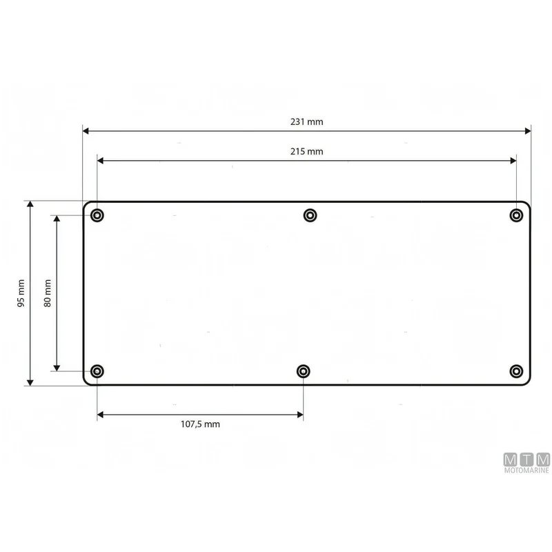 Pannello Quadro Elettrico MTM in Alluminio con Pulsanti Inox