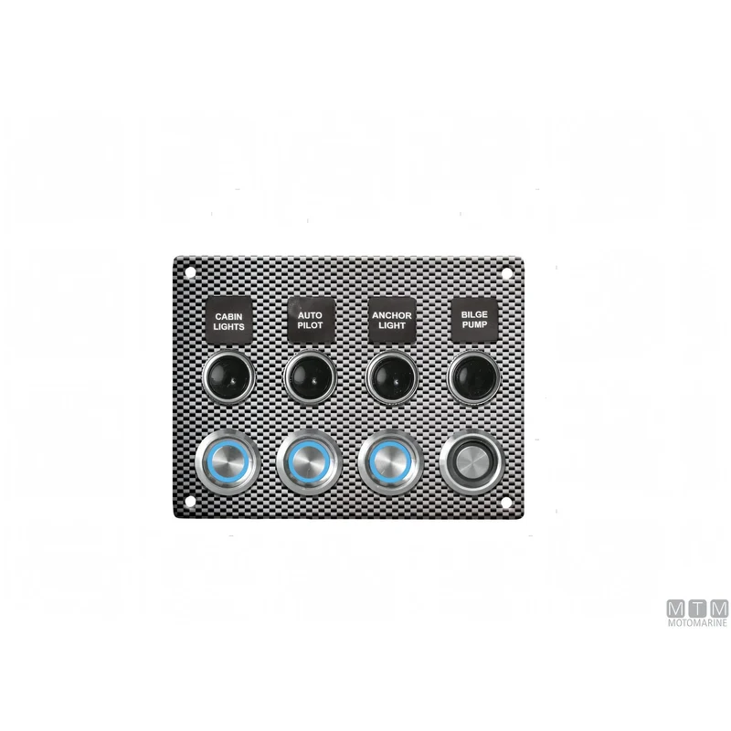Quadro Elettrico MTM in Alluminio Carbon con Pulsanti Inox