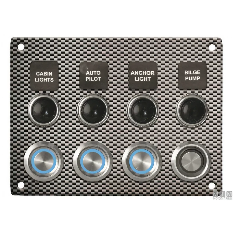 Quadro Elettrico MTM in Alluminio Carbon con Pulsanti Inox