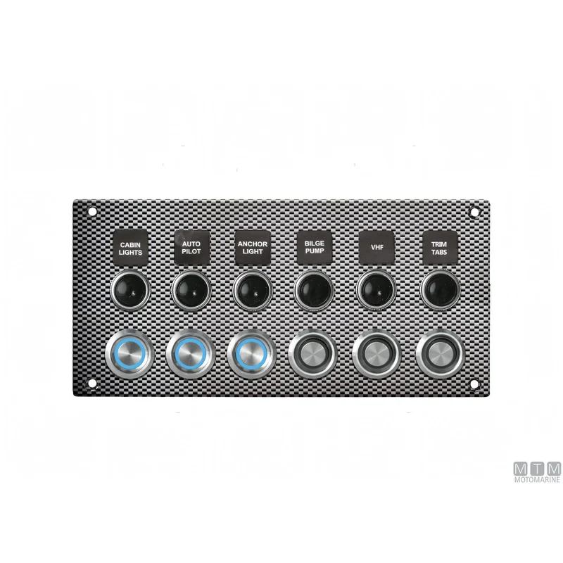 Quadro Elettrico MTM in Alluminio Carbon con Pulsanti Inox