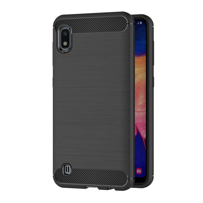 AICEK Cover Compatible Samsung Galaxy A10, Nero Custodia Samsung A10 Silicone Molle Black Cover per Galaxy A10 Soft TPU Case (6.2 Pollici)