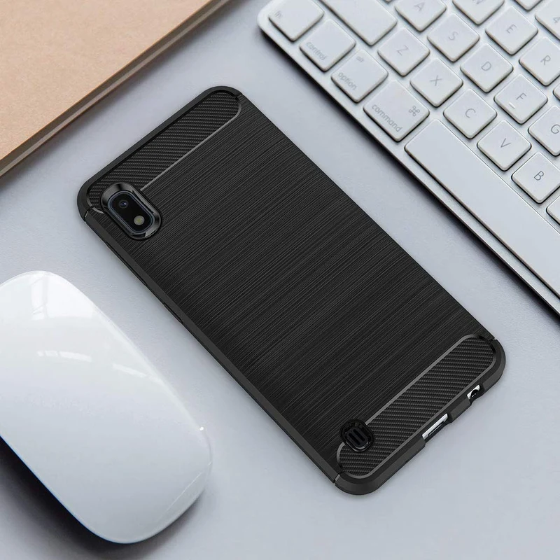 AICEK Cover Compatible Samsung Galaxy A10, Nero Custodia Samsung A10 Silicone Molle Black Cover per Galaxy A10 Soft TPU Case (6.2 Pollici)