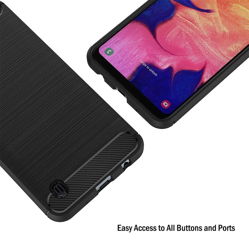 AICEK Cover Compatible Samsung Galaxy A10, Nero Custodia Samsung A10 Silicone Molle Black Cover per Galaxy A10 Soft TPU Case (6.2 Pollici)