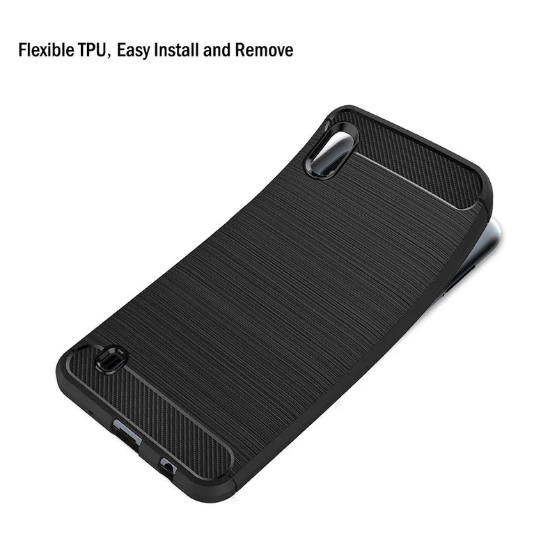 AICEK Cover Compatible Samsung Galaxy A10, Nero Custodia Samsung A10 Silicone Molle Black Cover per Galaxy A10 Soft TPU Case (6.2 Pollici)