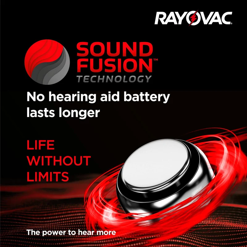 64 Batterie per Apparecchi Acustici Rayovac Extra Misura 312-8 Blister da 8 Pile
