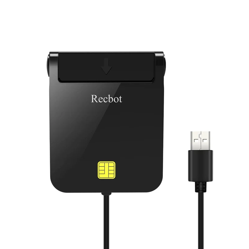 Recbot lettore smart card firma digitale, Lettore Smart Card Tessera Sanitaria, Lettore Smart Card CNS, Lettore di Smart CRS/CNS Compatibile con Windows 10 e Windows 11
