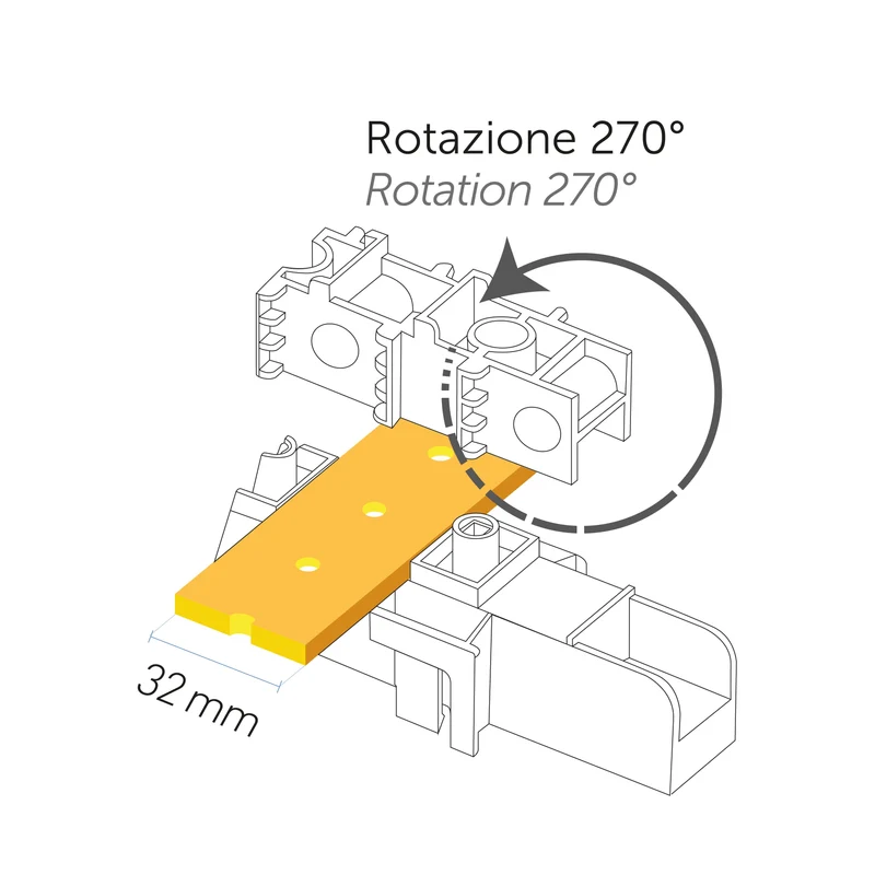 Supporti per barre in rame autoestinguente IP00 resistenza al calore 130° C