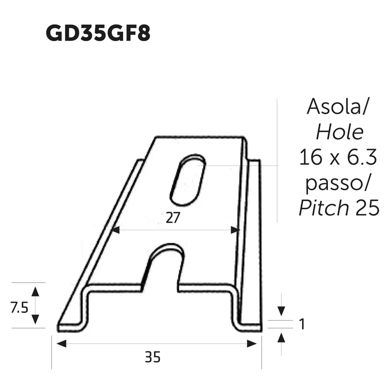 Guide DIN e staffe per supporto apparecchiature elettriche