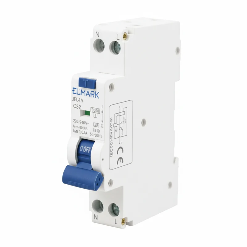 Interruttore magnetotermico differenziale 1P+N 32A Classe A 6kA 30mA 1 modulo Elmark JEL9A