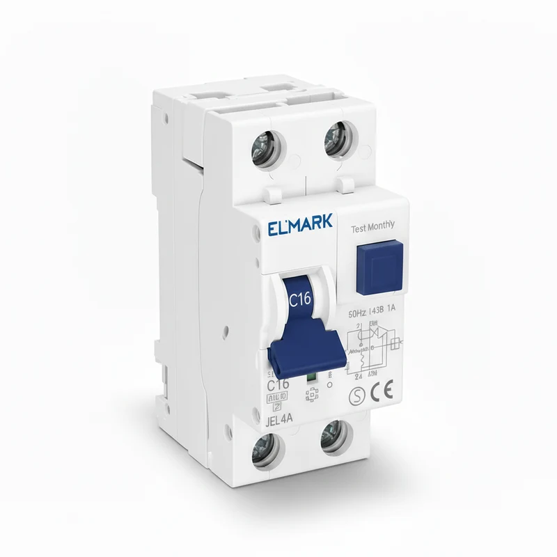 Magnetotermico Differenziale (RCBO) JEL4A 2P 16A 30mA 6kA Classe A Elmark