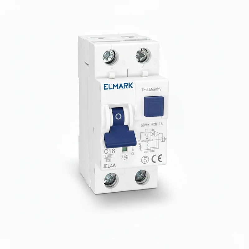 Magnetotermico Differenziale (RCBO) JEL4A 2P 16A 30mA 6kA Classe A Elmark