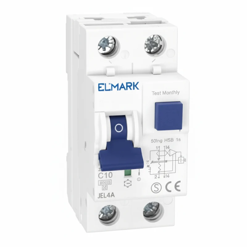 Magnetotermico Differenziale (RCBO) JEL4A 2P 10A 30mA 6kA Classe A Elmark