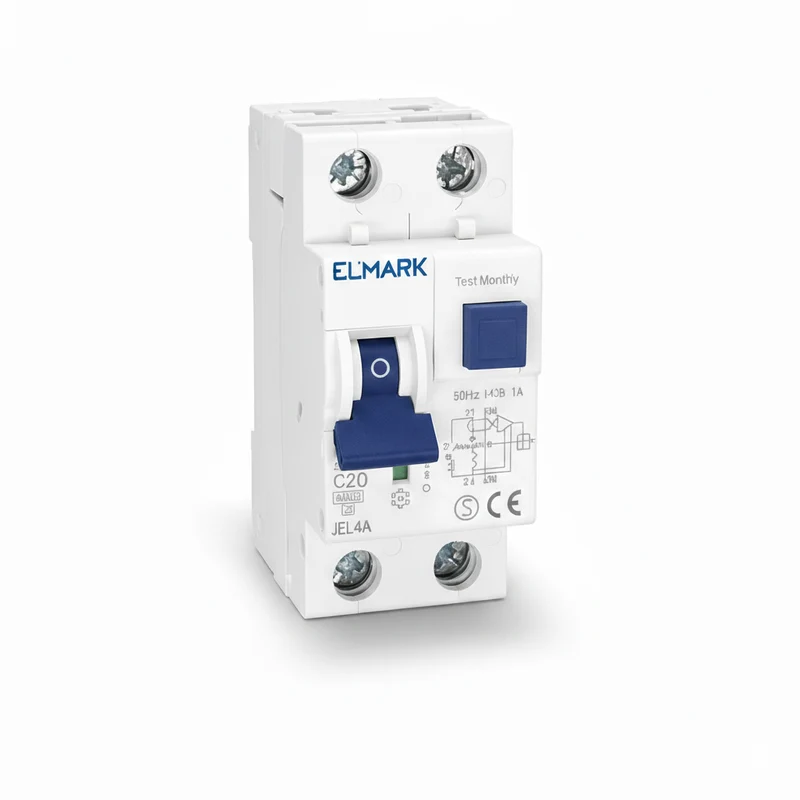 Magnetotermico Differenziale (RCBO) JEL4A 2P 20A 30mA 6kA Classe A Elmark