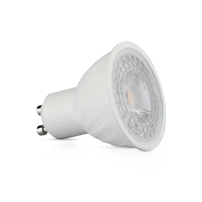Faretto LED GU10 6W 4000K 38° con Copertura Trasparente - V-Tac SKU 211901