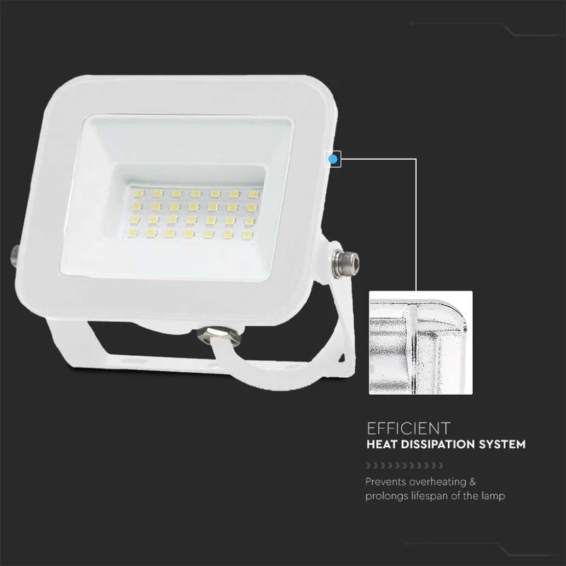 Faro LED V-TAC PRO 20W Chip Samsung Luce Bianca Naturale 4000K IP65