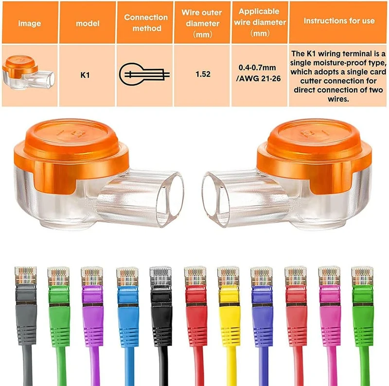 Kit 10 Connettori UY Scotchlok con Gel Isolante | IDC Senza Spelatura | Cavi 19–26 AWG
