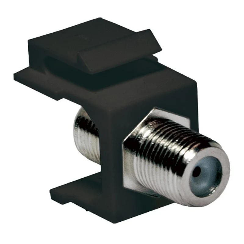 Adattatore Keystone BNC 75 Ohm Femmina/Femmina Nero (TV / SAT / CCTV)