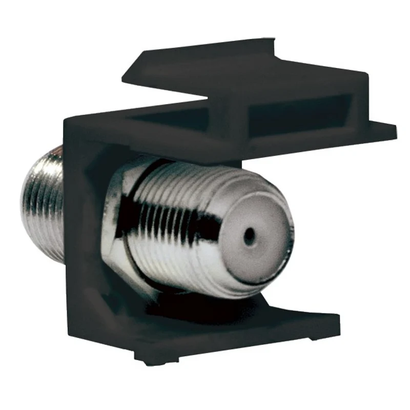 Adattatore Keystone BNC 75 Ohm Femmina/Femmina Nero (TV / SAT / CCTV)