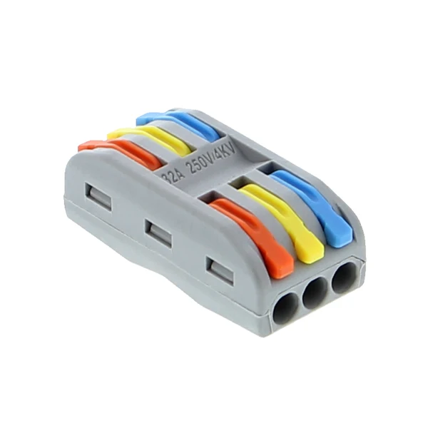 Connettore a leva per cavi 3 fori per lato (3 ingressi / 3 uscite) - ProPart PECT3