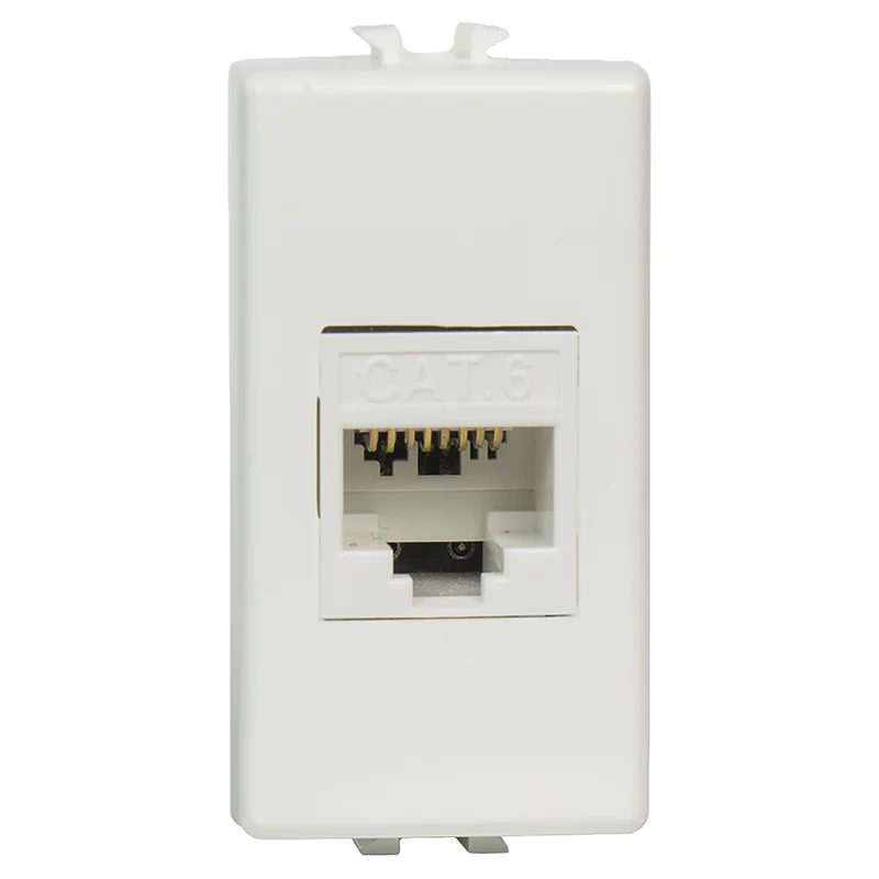 Presa dati rj45 cat6 utp ethernet compatibile vimar plana crimpaggio senza utensile