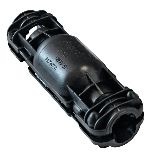 Scatola giunzione IP68 a 2 vie con gel ed ancoraggio cavo 3x2,5mmq, D.esterno cavo 6,5-12mm, connettori inclusi| serie PAGURO STEAB | 5650/3 |Made in Italy