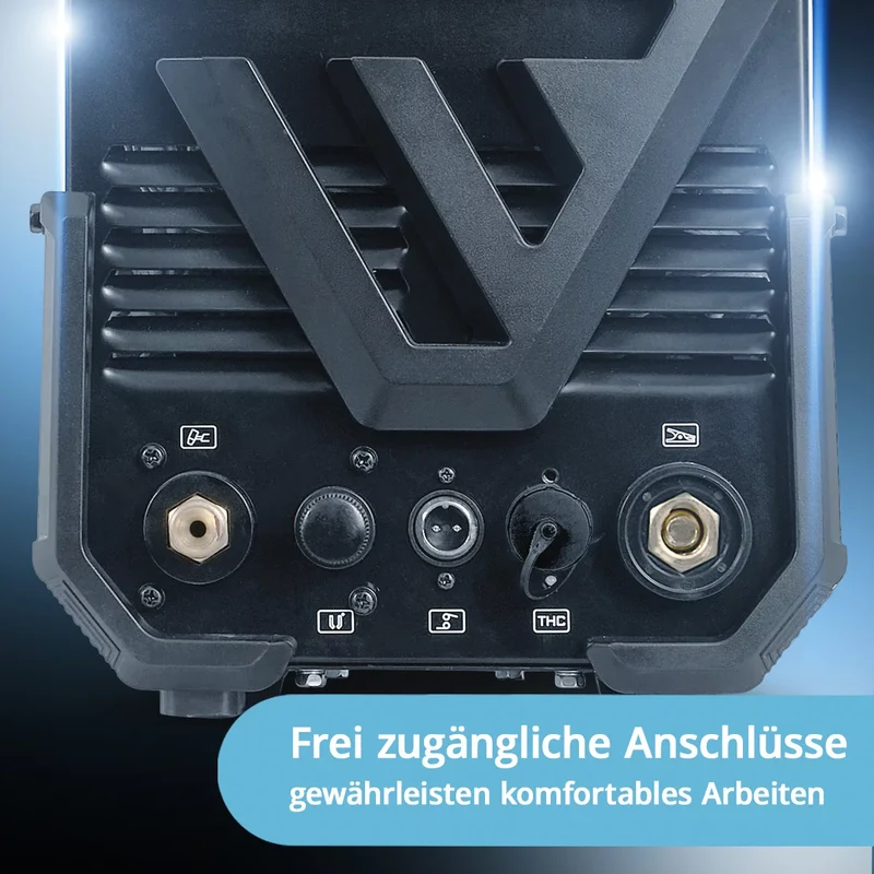 STAHLWERK Plasmaschneider CUT 60 P Digital | 60 A Inverter-Plasmaschneider | HF-Pilotzündung | Digitalanzeige | THC-Schnittstelle für CNC | Schneidleistung bis 20 mm | Plasma Cutter mit 2T/4T-Funktion