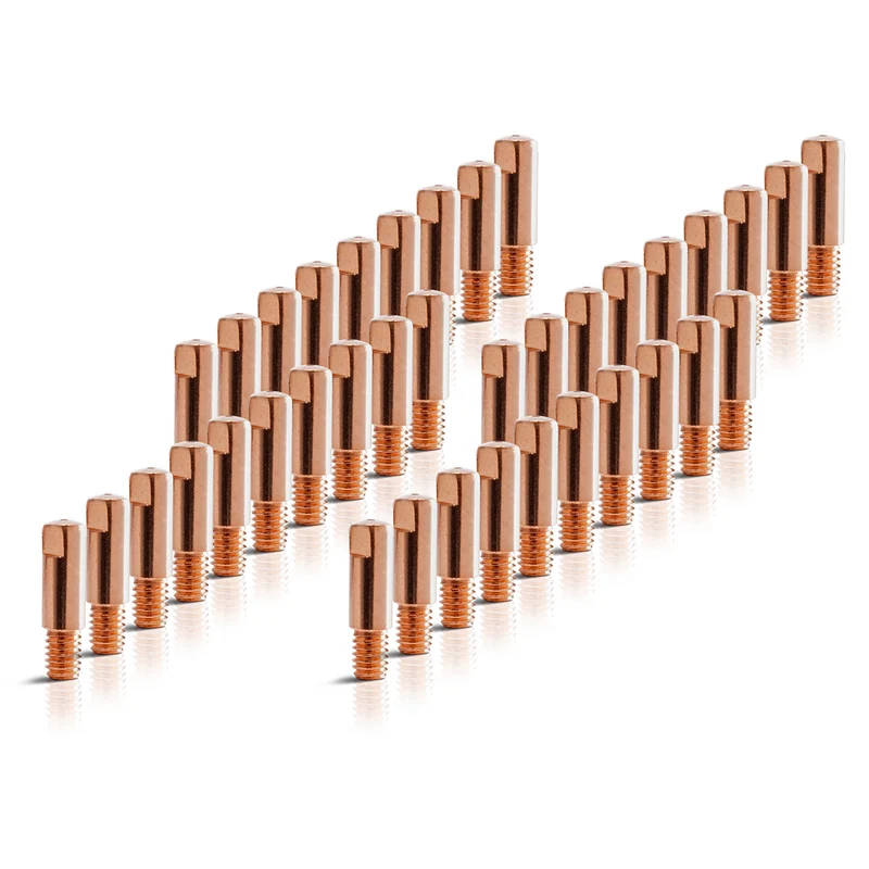 STAHLWERK 40er Set AK15 | MB15 | AK14 | MB14 Stromdüsen | Kontaktdüsen M6x25 in 0,9 mm MIG MAG Verschleißteile Set | Schweißzubehör für Schweißbrenner