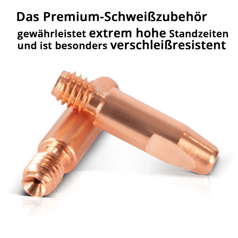 STAHLWERK 40er Set AK25 | MB25 | KD24 | MB24 Stromdüsen | Kontaktdüsen M6x28 in 0,8 mm MIG MAG Verschleißteile Set | Schweißzubehör für Schweißbrenner