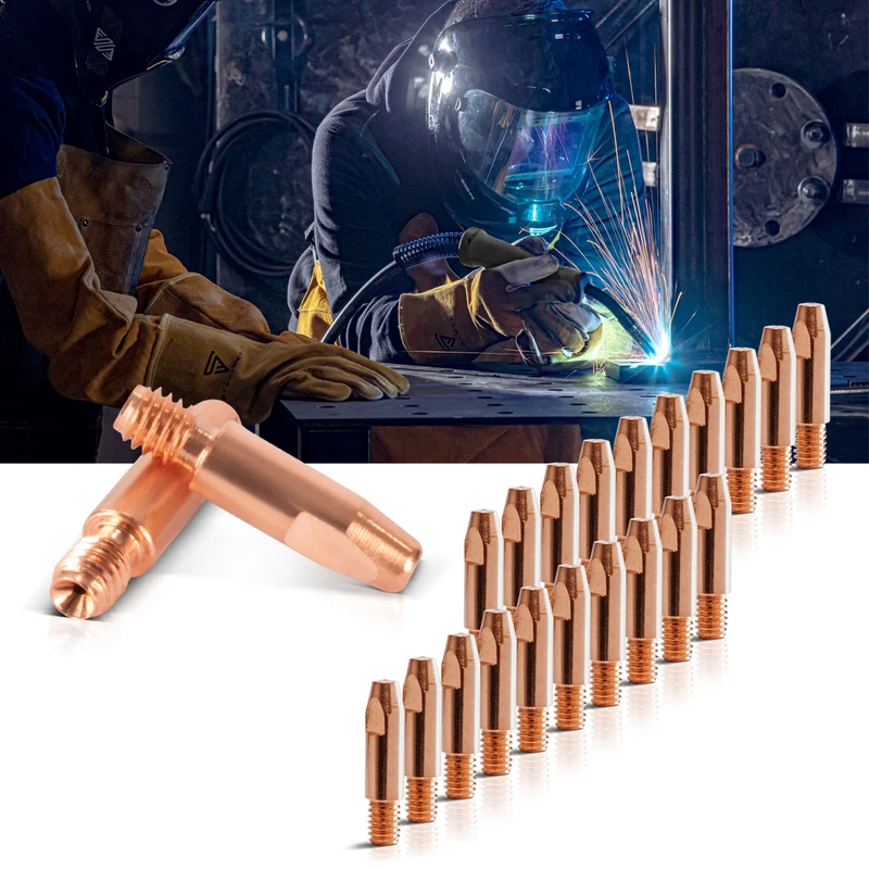 STAHLWERK 40er Set AK25 | MB25 | KD24 | MB24 Stromdüsen | Kontaktdüsen M6x28 in 0,8 mm MIG MAG Verschleißteile Set | Schweißzubehör für Schweißbrenner