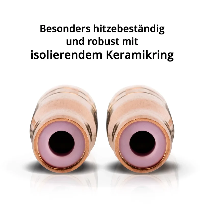 STAHLWERK 4er Set Fülldrahtdüse Gasdüse für Fülldraht Schweißen MIG MAG passend für AK15/MB15 Brenner bis zu 200A FLUX gasloses Schweißen Schweißzubehör