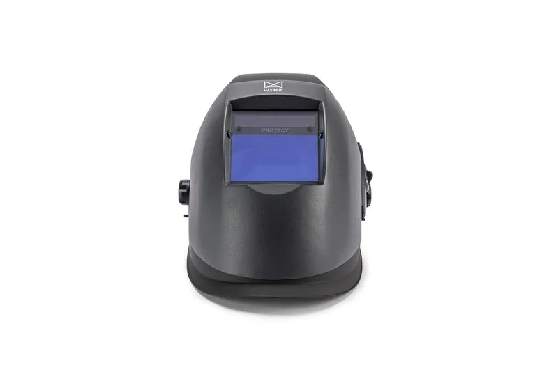 Laser-Schweisshelm MAXIMUS, Laserschutz & ADF, nur 860g, Temp.best. Aluschale bis 600°C, grosser Sichtbereich