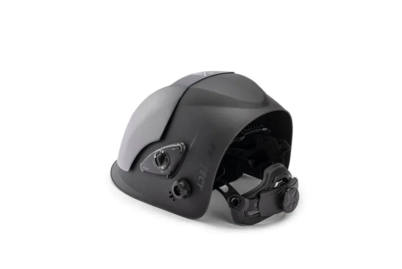 Laser-Schweisshelm MAXIMUS, Laserschutz & ADF, nur 860g, Temp.best. Aluschale bis 600°C, grosser Sichtbereich