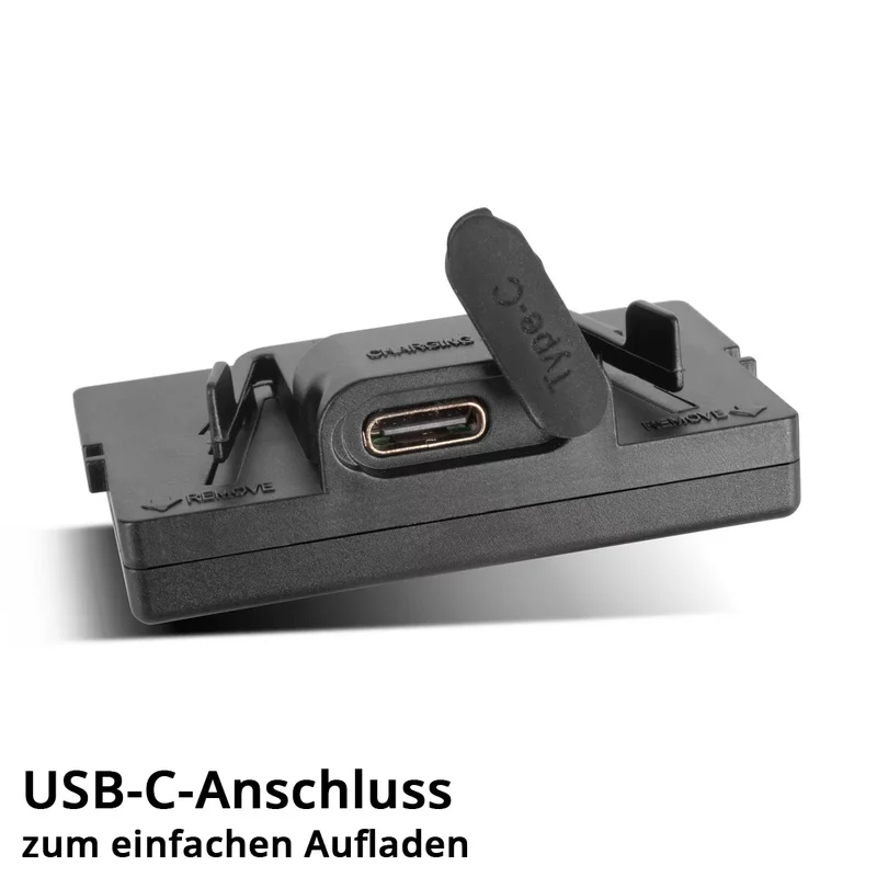 STAHLWERK Ersatz-Akku-Modul für LED-Stirnlampe Schweißhelm RAPTOR | Aufladbarer Li-Ionen-Akku für LED-Kopfleuchte | USB-C Anschluss| Wechsel-Akku LED-Leuchte