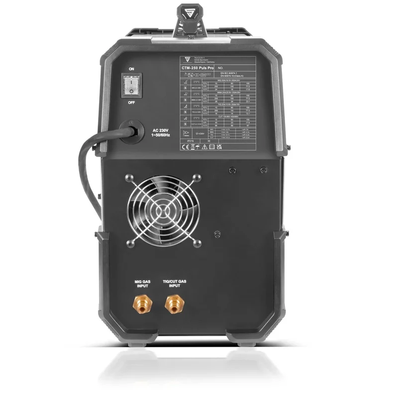 STAHLWERK Kombi-Schweißgerät CTM-250 Puls Pro 6-in-1 Schutzgas-Schweißgerät 200 A | Puls-Funktion | Synergischer Drahtvorschub | Integrierter 45 A Plasmaschneider CUT| WIG | MIG MAG | PULS | MMA| FLUX