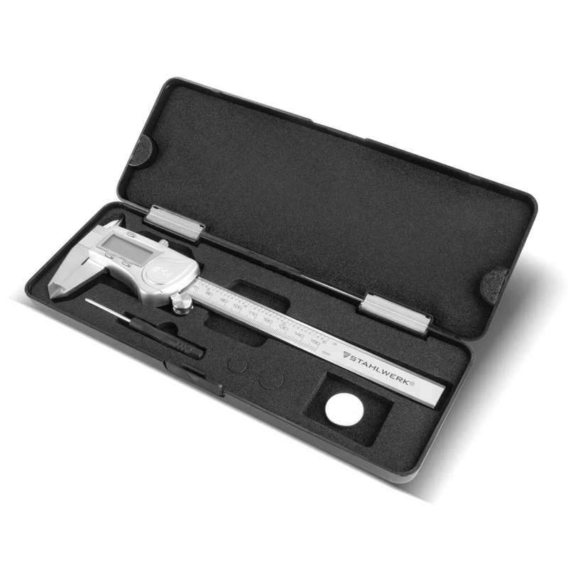 STAHLWERK Digitaler Messschieber DMS-3 ST & Reißnadel 145 mm
