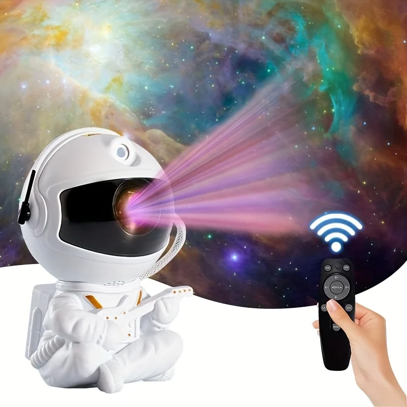 1pc Lampada Di Proiezione Della Via Lattea Dell'astronauta Con Telecomando Cavo Di Alimentazione USB Lampada Di Proiezione Del Pianeta Luce Notturna Adatta Per Sala Giochi Per Adulti/home Theater/soffitto/decorazione Della Stanza