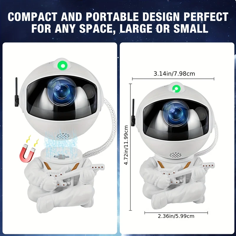 1pc Lampada Di Proiezione Della Via Lattea Dell'astronauta Con Telecomando Cavo Di Alimentazione USB Lampada Di Proiezione Del Pianeta Luce Notturna Adatta Per Sala Giochi Per Adulti/home Theater/soffitto/decorazione Della Stanza