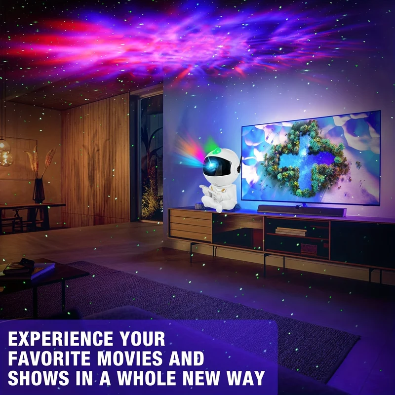 1pc Lampada Di Proiezione Della Via Lattea Dell'astronauta Con Telecomando Cavo Di Alimentazione USB Lampada Di Proiezione Del Pianeta Luce Notturna Adatta Per Sala Giochi Per Adulti/home Theater/soffitto/decorazione Della Stanza