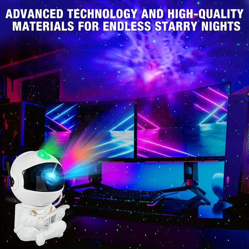 1pc Lampada Di Proiezione Della Via Lattea Dell'astronauta Con Telecomando Cavo Di Alimentazione USB Lampada Di Proiezione Del Pianeta Luce Notturna Adatta Per Sala Giochi Per Adulti/home Theater/soffitto/decorazione Della Stanza